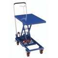 Global Industrial Mobile Scissor Lift Table with Folding Handle, 27 x 17 Platform, 330 Lb. Capacity 168073